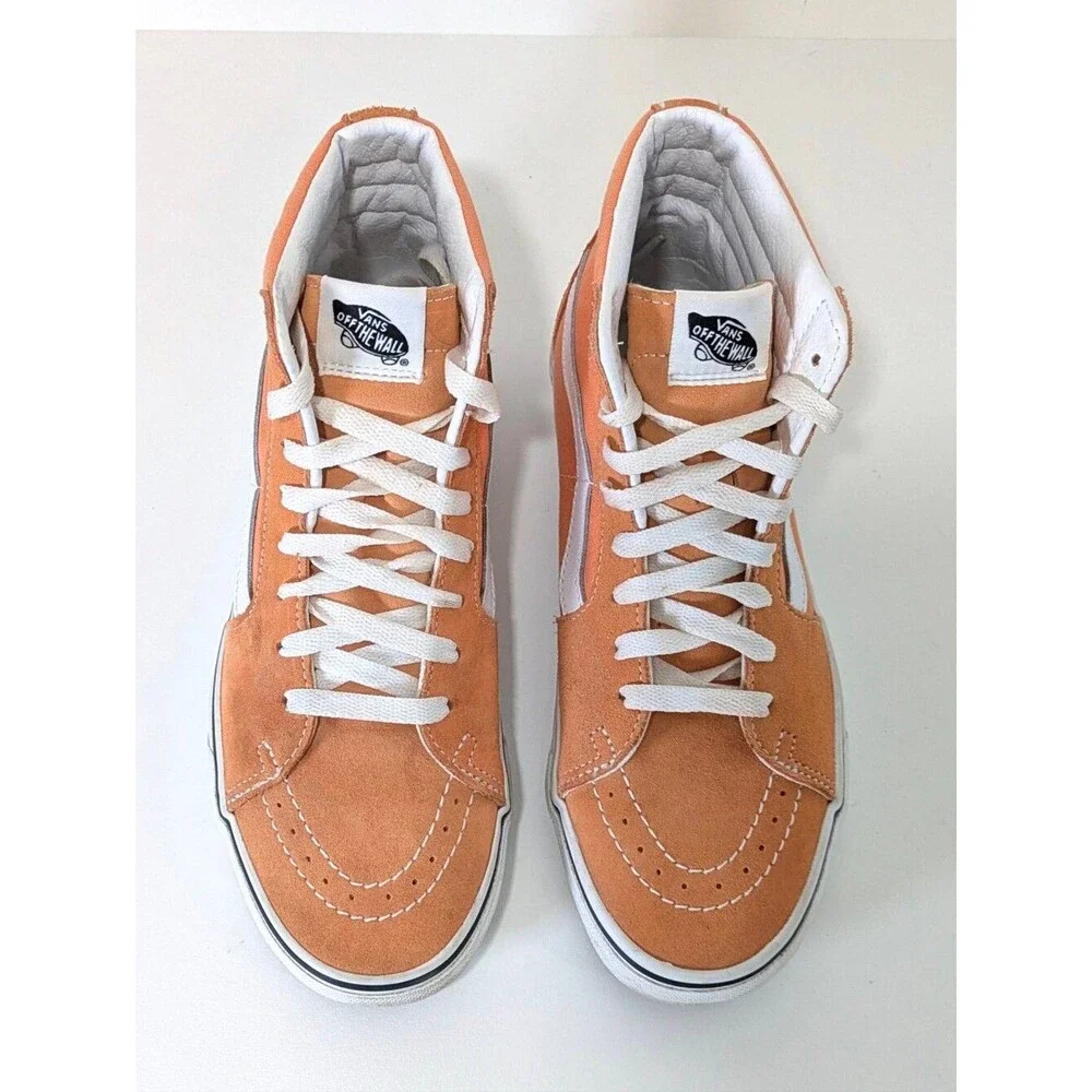 Vans Sk8-Hi Cadmium Orange / True White Sneakers - Size 7.5 Mens